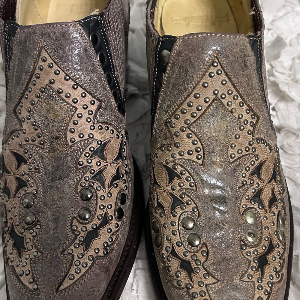 Corral Brown Studded Boots - Picture 6 of 10